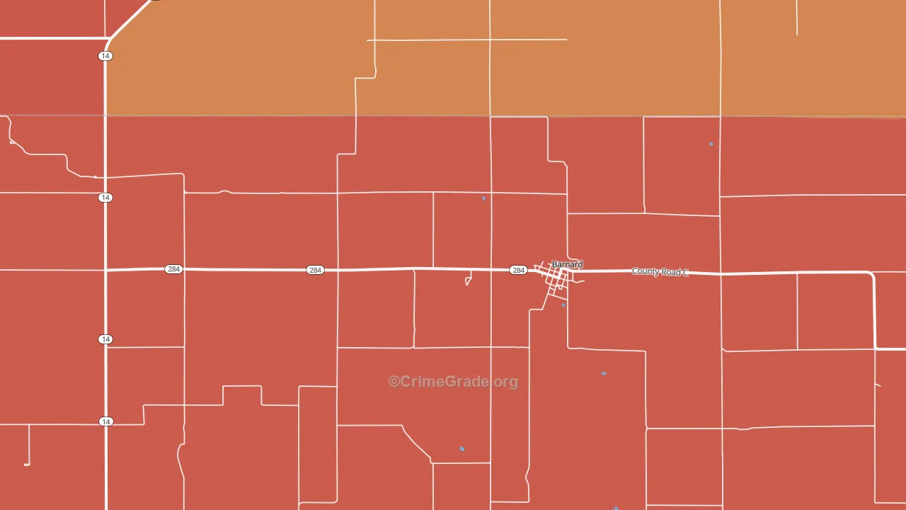 Barnard, KS Map of Murder Rates