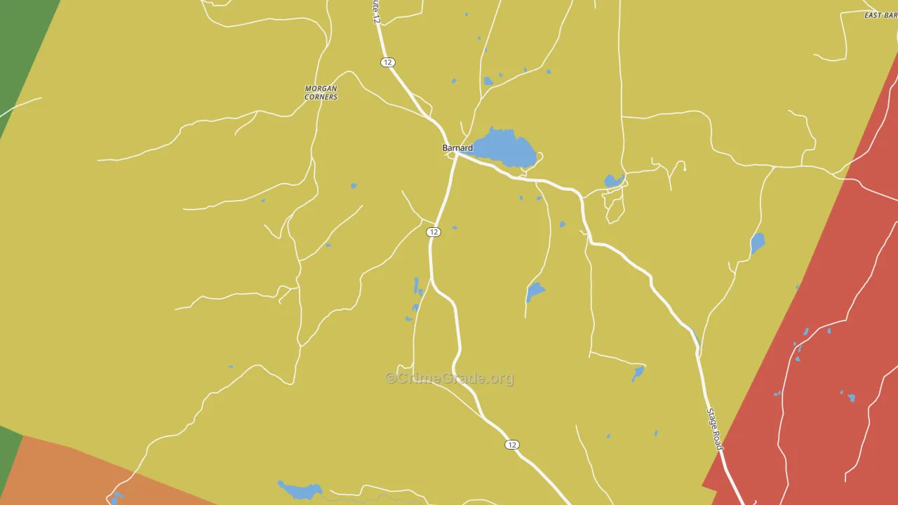 Barnard, VT Map of Murder Rates