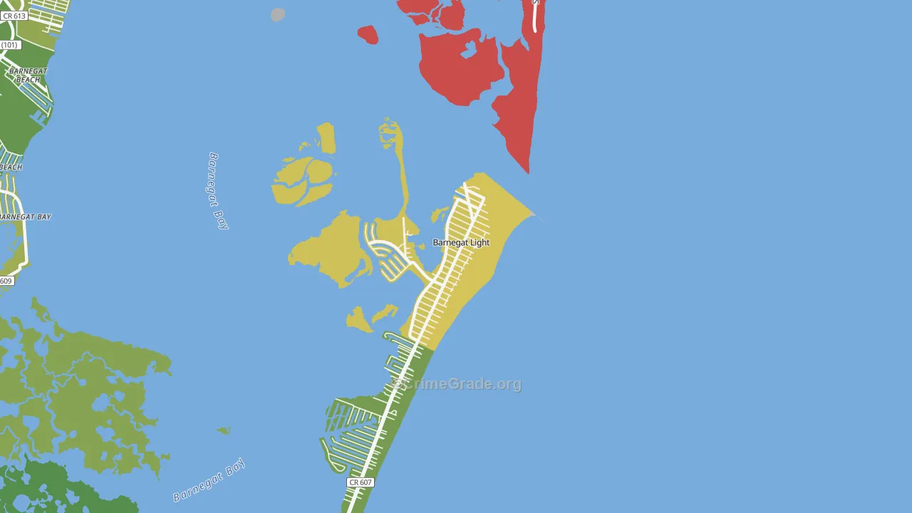 Barnegat Light, NJ Map of Murder Rates