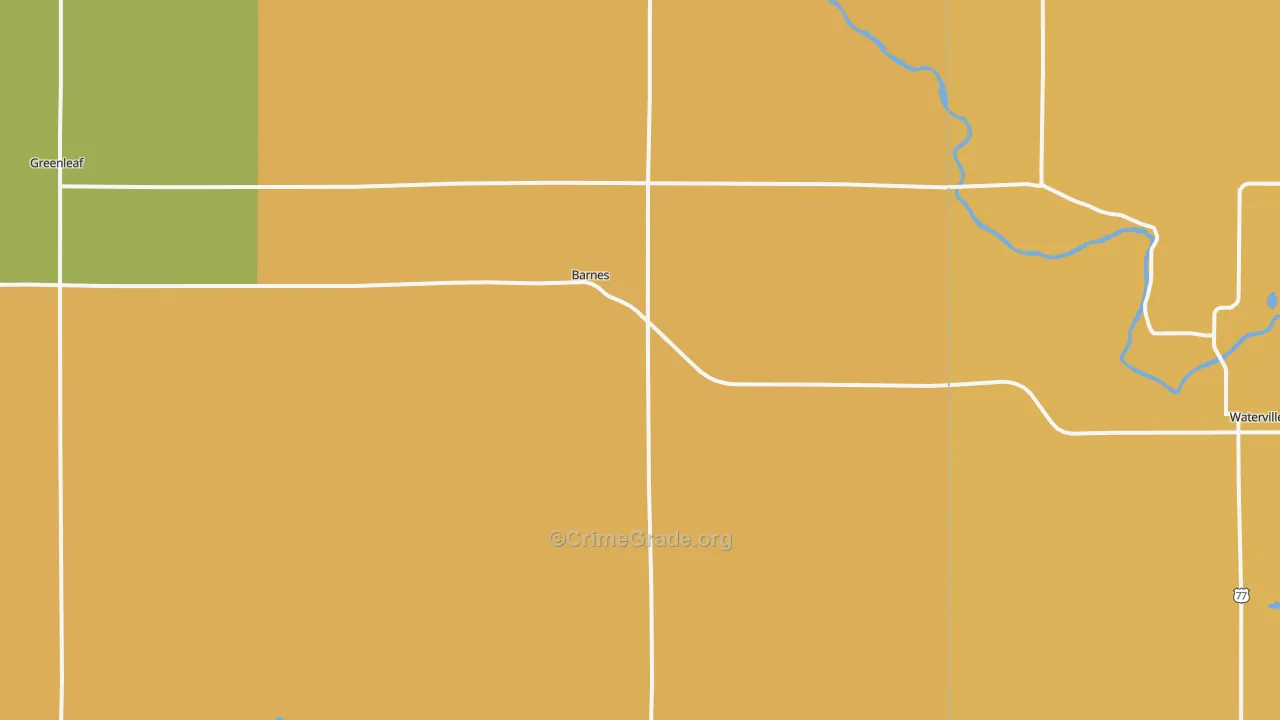 Barnes, KS Map of Murder Rates