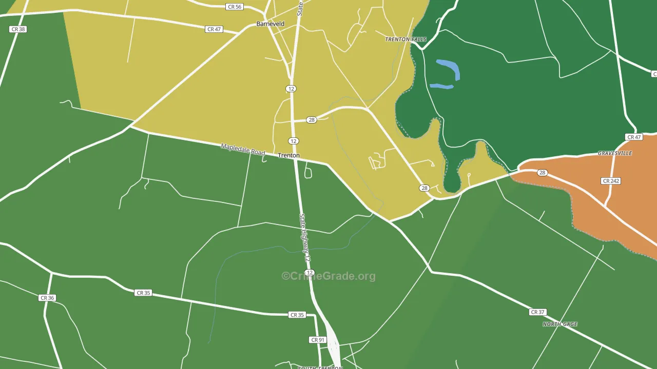 Barneveld, NY Map of Murder Rates