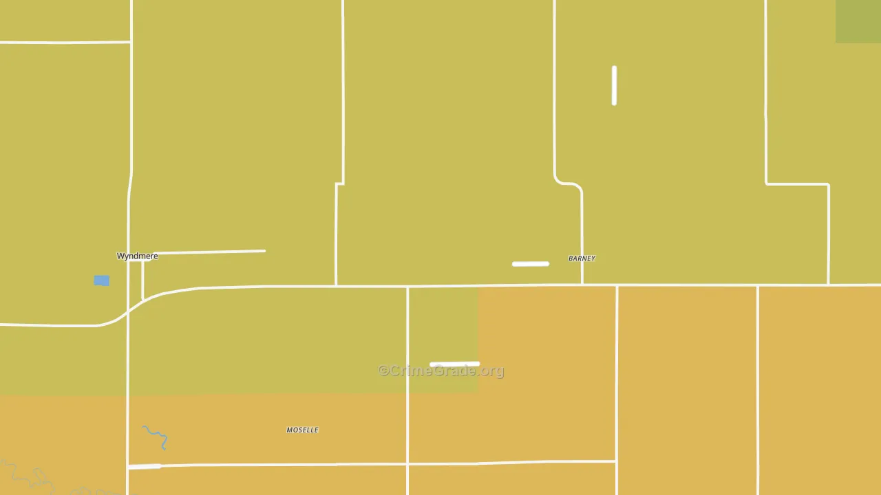Barney, ND Map of Murder Rates