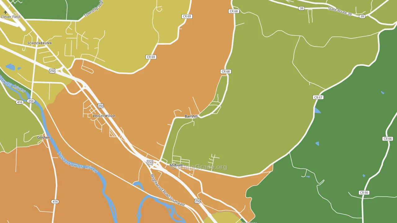 Barnhill, OH Map of Murder Rates