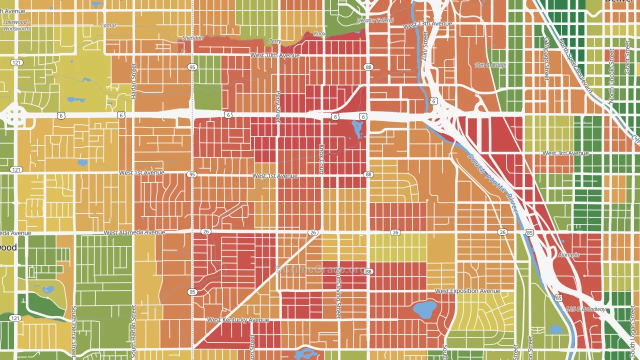 Barnum, Denver, CO Map of Murder Rates
