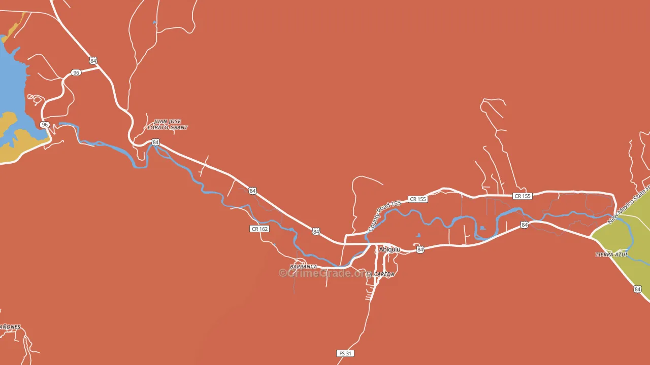 Barranca, NM Map of Murder Rates