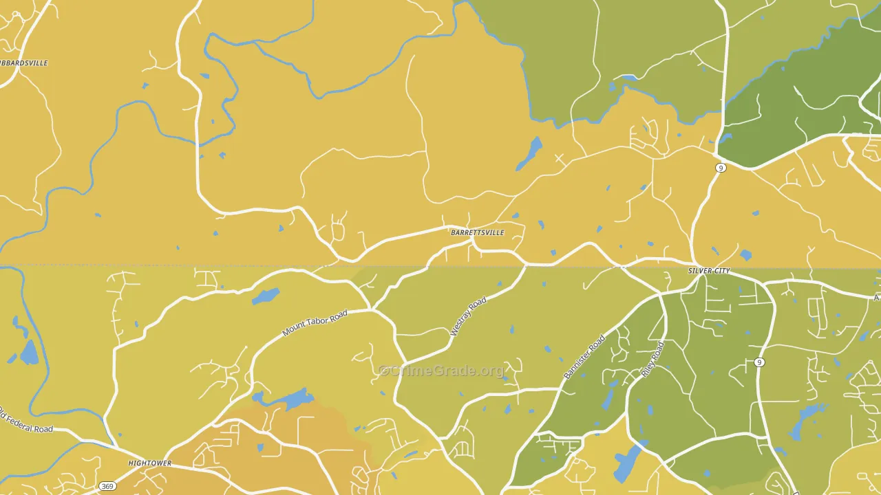 Barrettsville, GA Map of Murder Rates