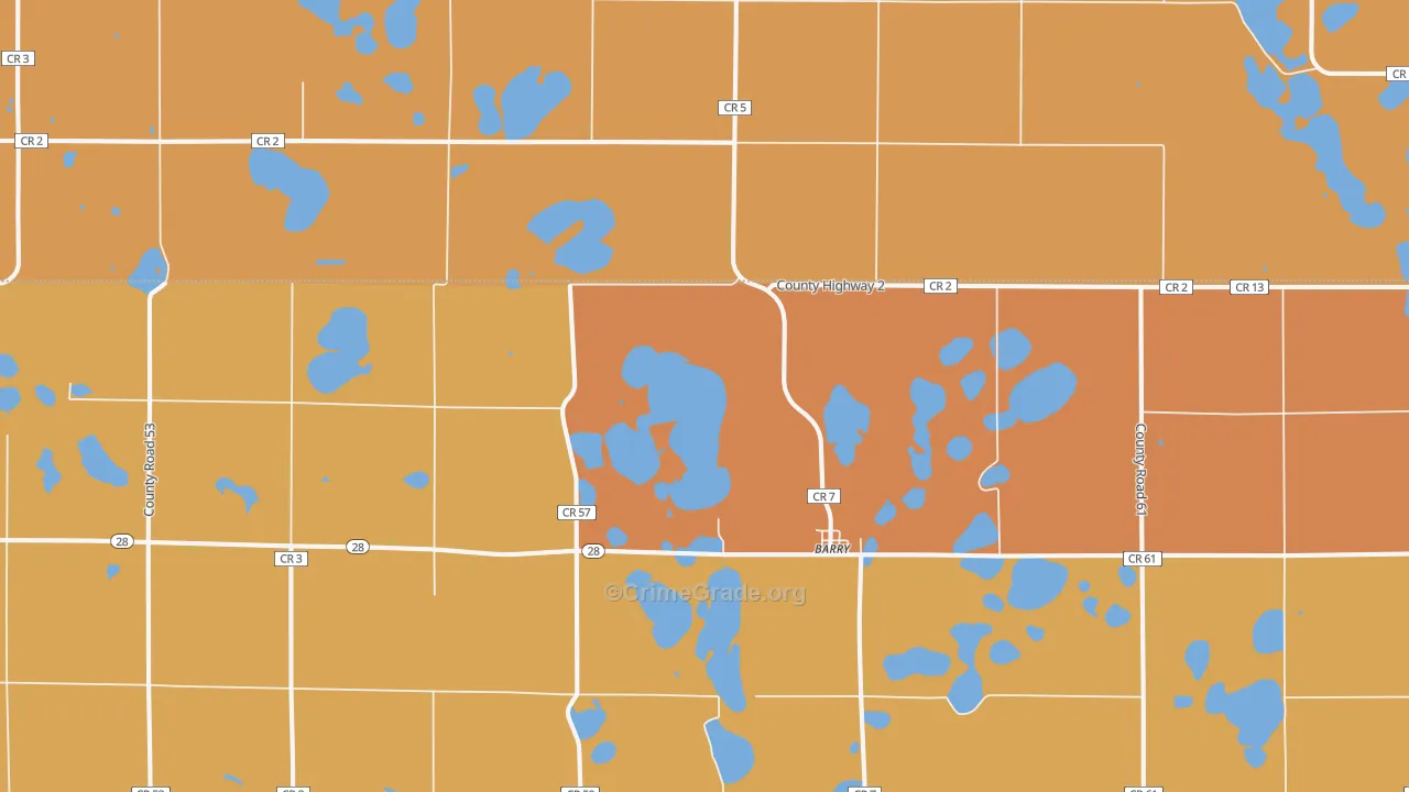 Barry, MN Map of Murder Rates