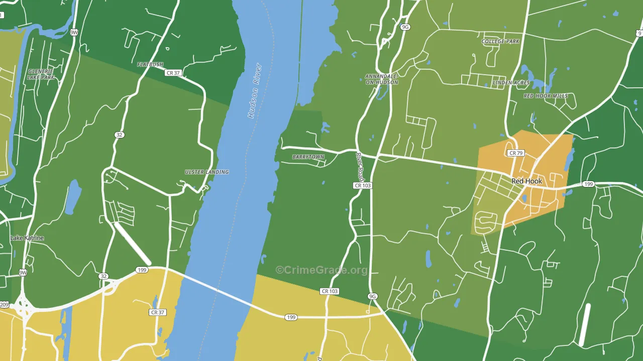 Barrytown, NY Map of Murder Rates