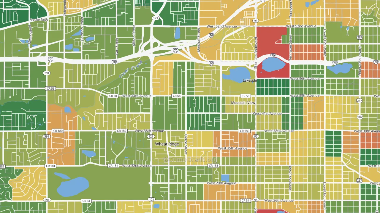 Barths, Wheat Ridge, CO Map of Murder Rates