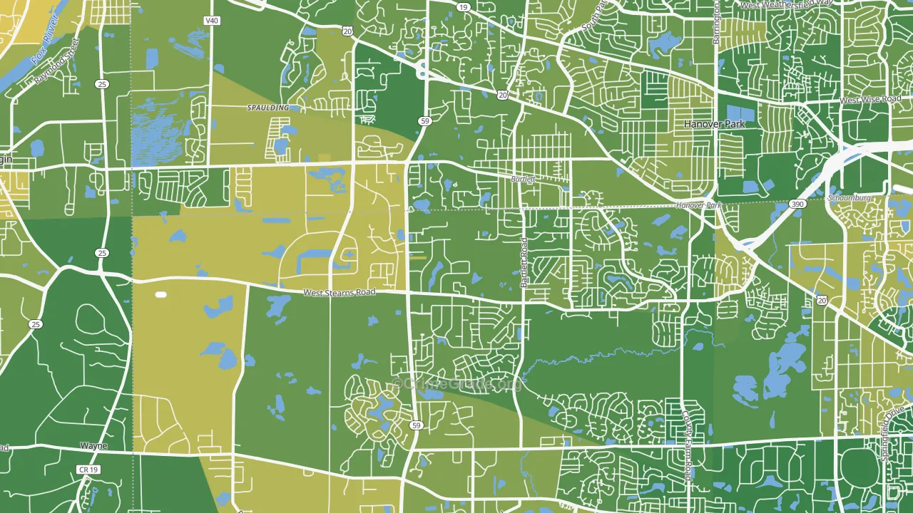 Bartlett, IL Map of Murder Rates