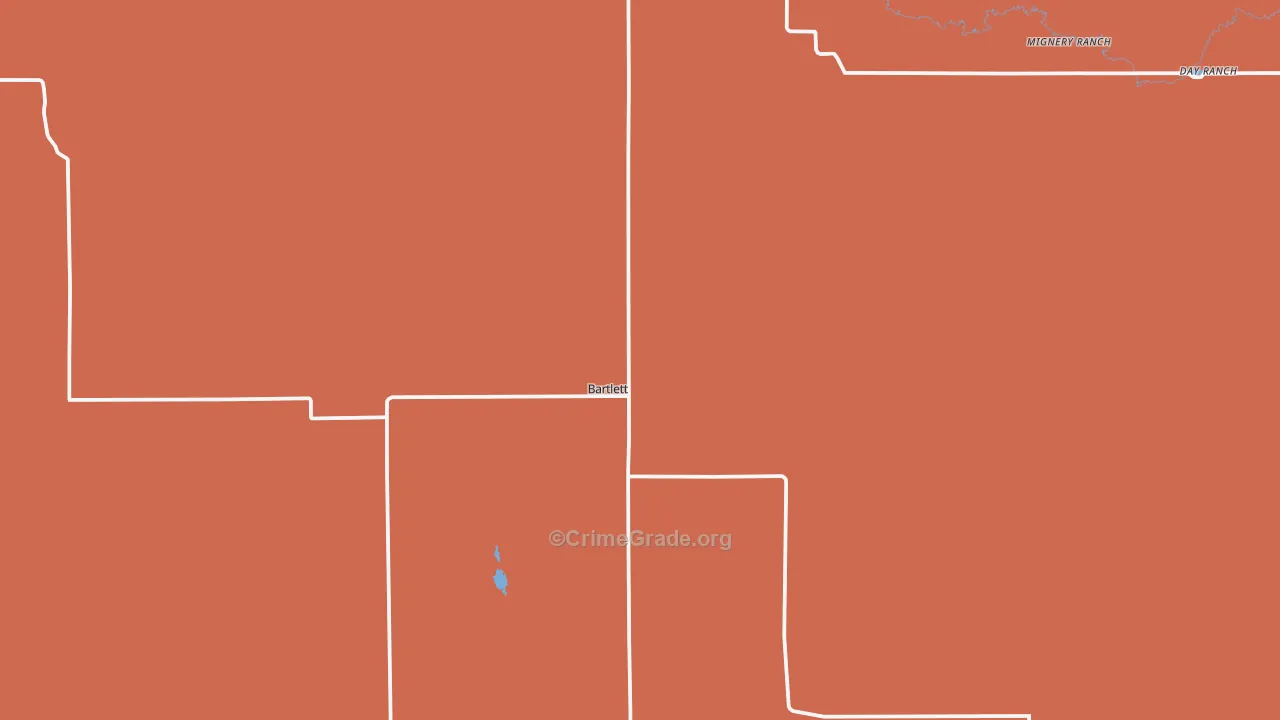 Bartlett, NE Map of Murder Rates