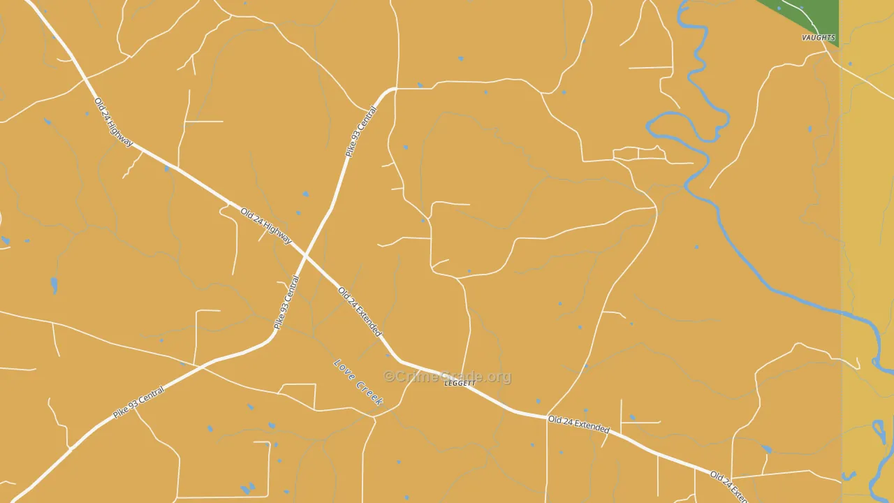 Barto, MS Map of Murder Rates