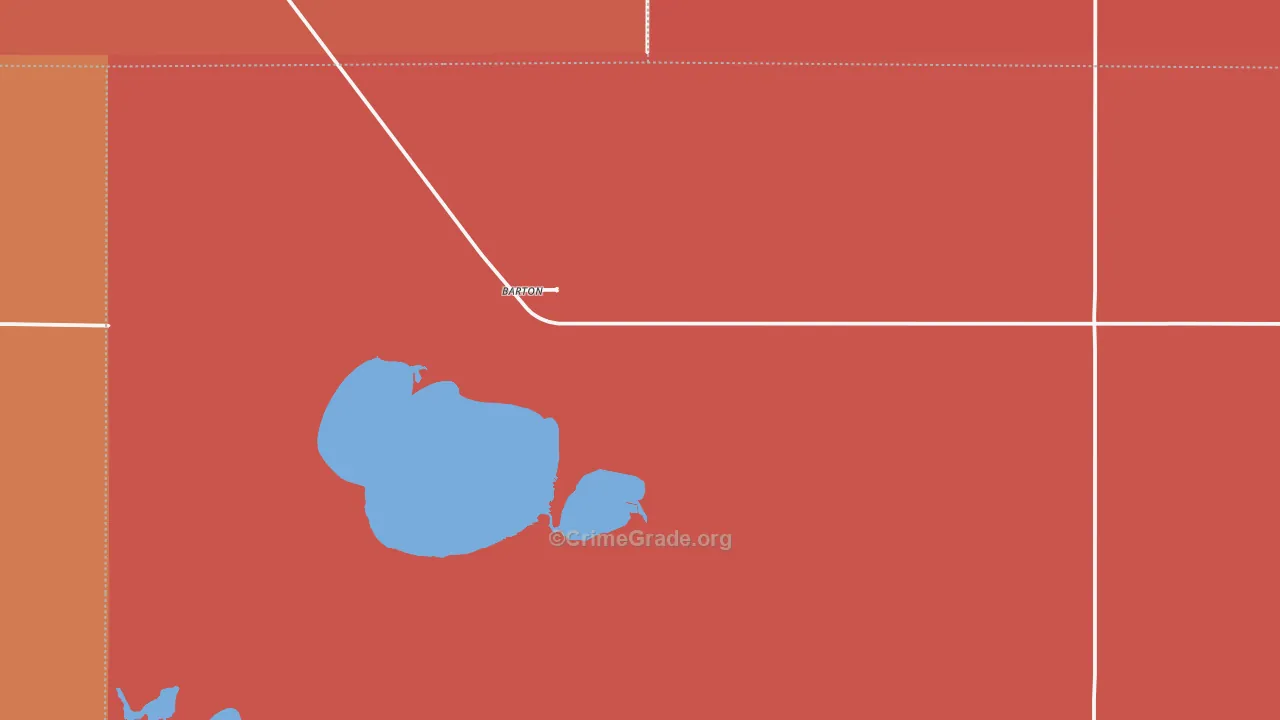Barton, ND Map of Murder Rates