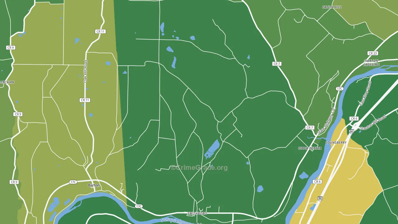 Barton, NY Map of Murder Rates