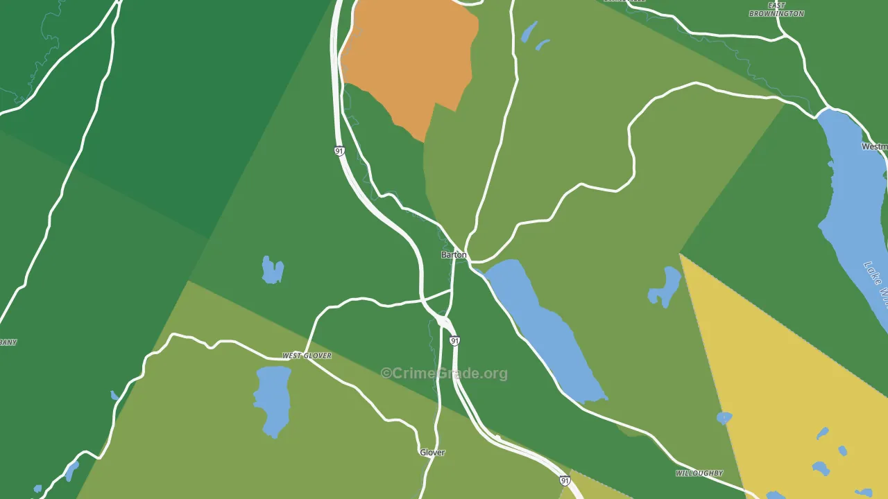 Barton, VT Map of Murder Rates