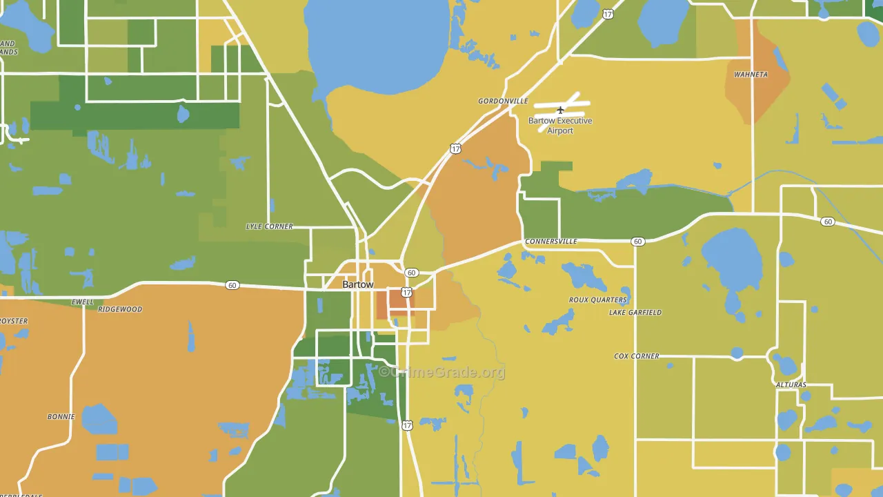 Bartow, FL Map of Murder Rates