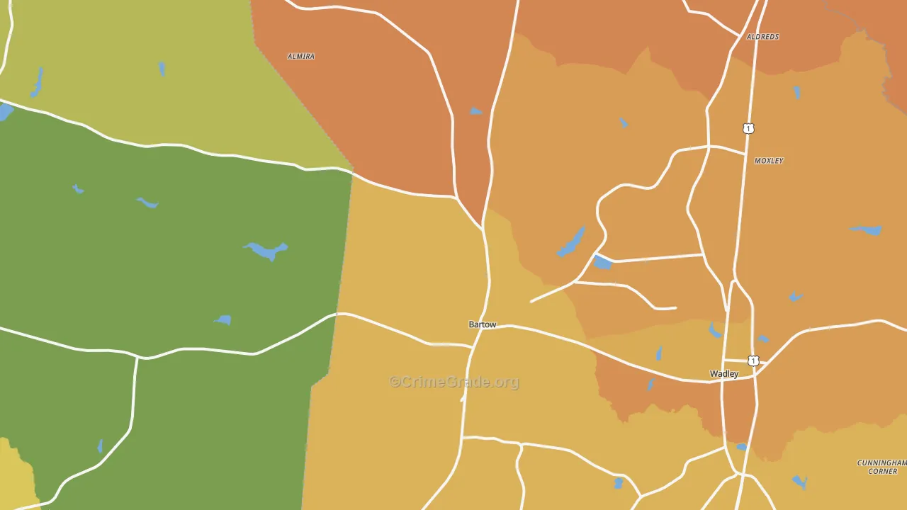 Bartow, GA Map of Murder Rates