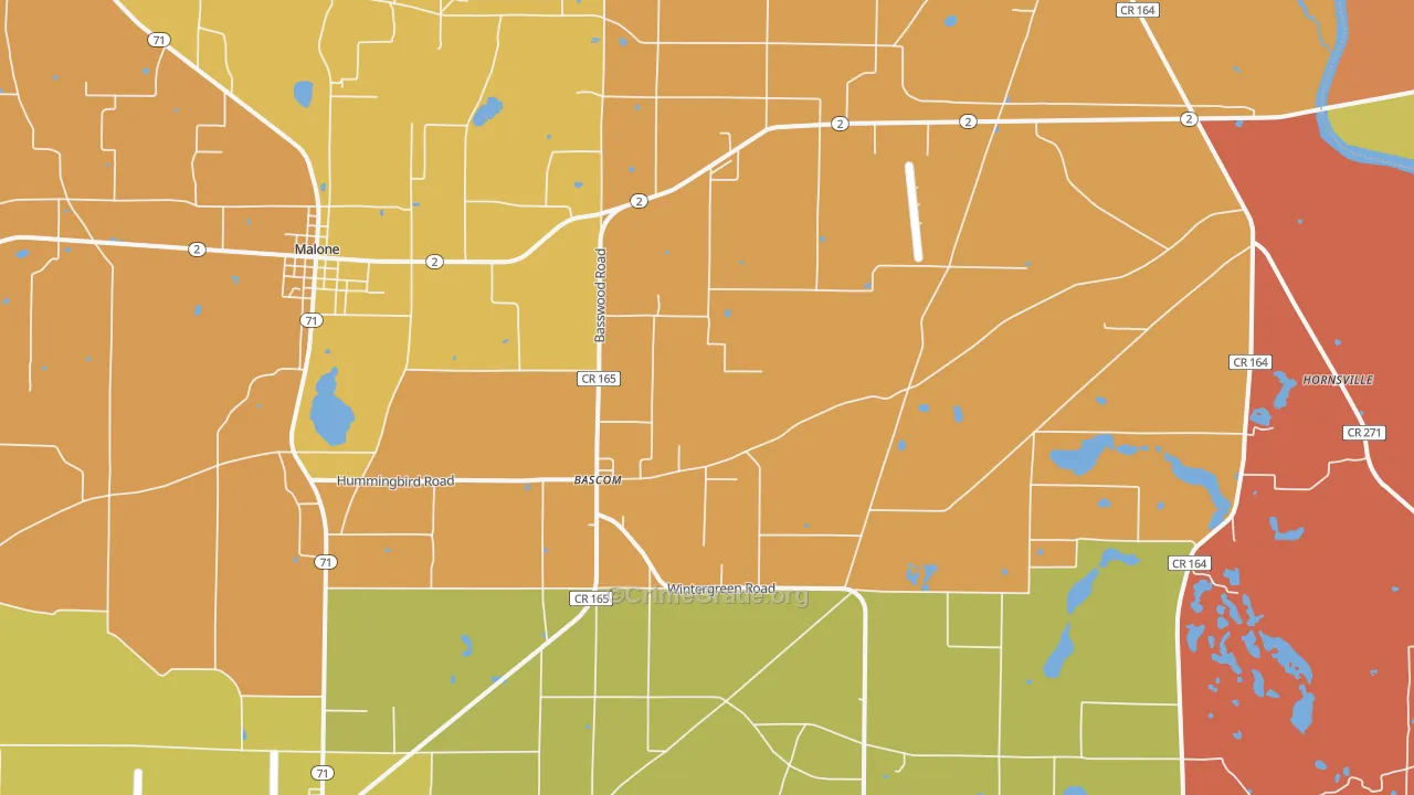 Bascom, FL Map of Murder Rates