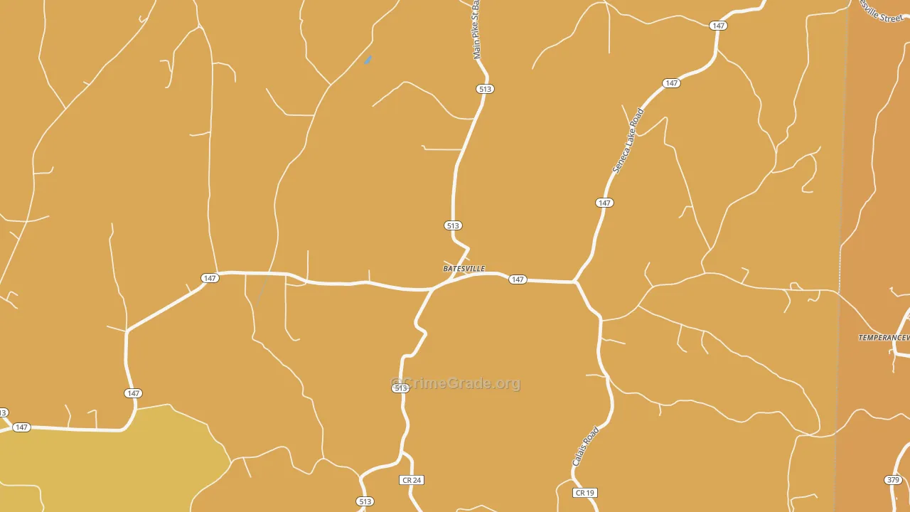 Batesville, OH Map of Murder Rates
