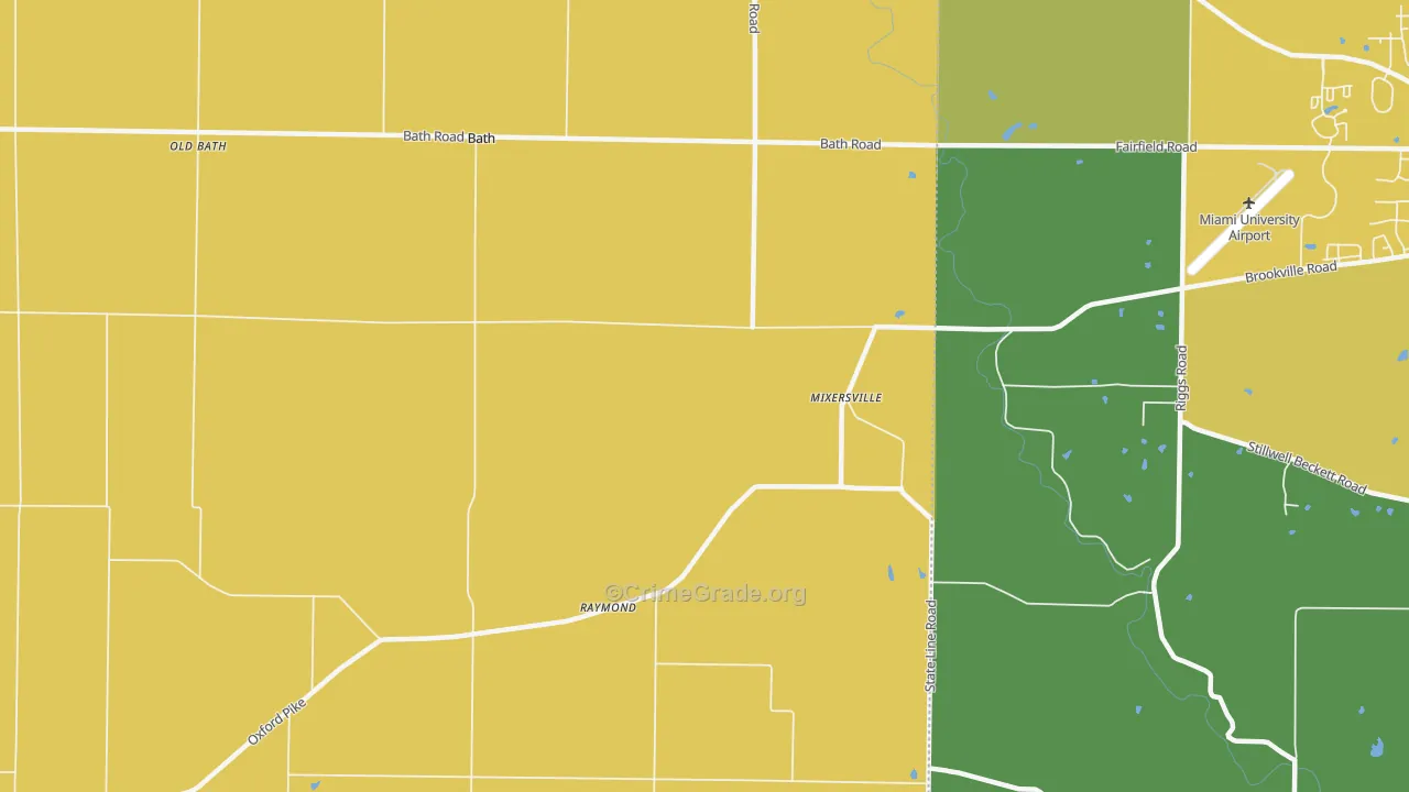 Bath, IN Map of Murder Rates