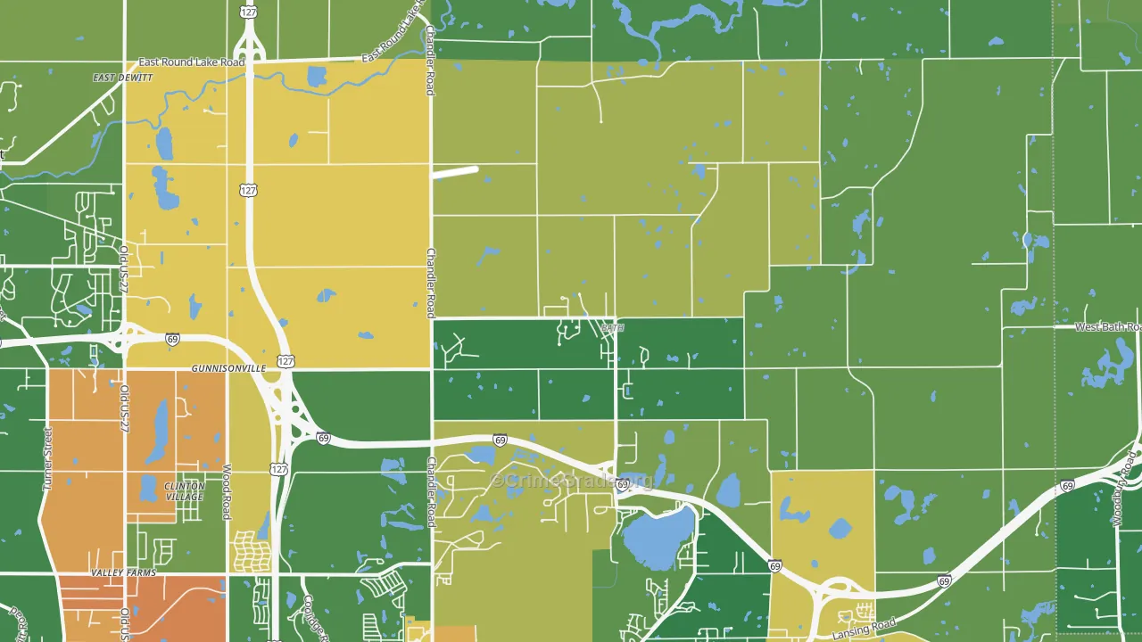 Bath, MI Map of Murder Rates
