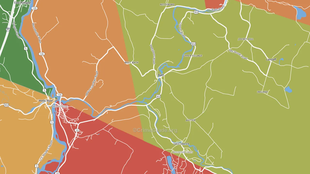 Bath, NH Map of Murder Rates