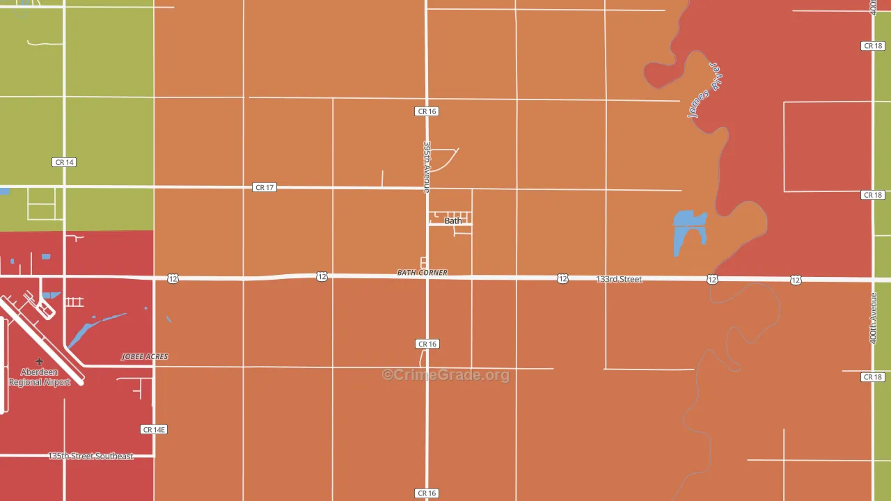 Bath, SD Map of Murder Rates