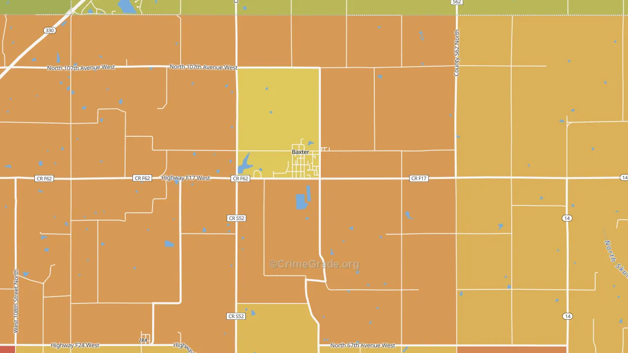 Baxter, IA Map of Murder Rates
