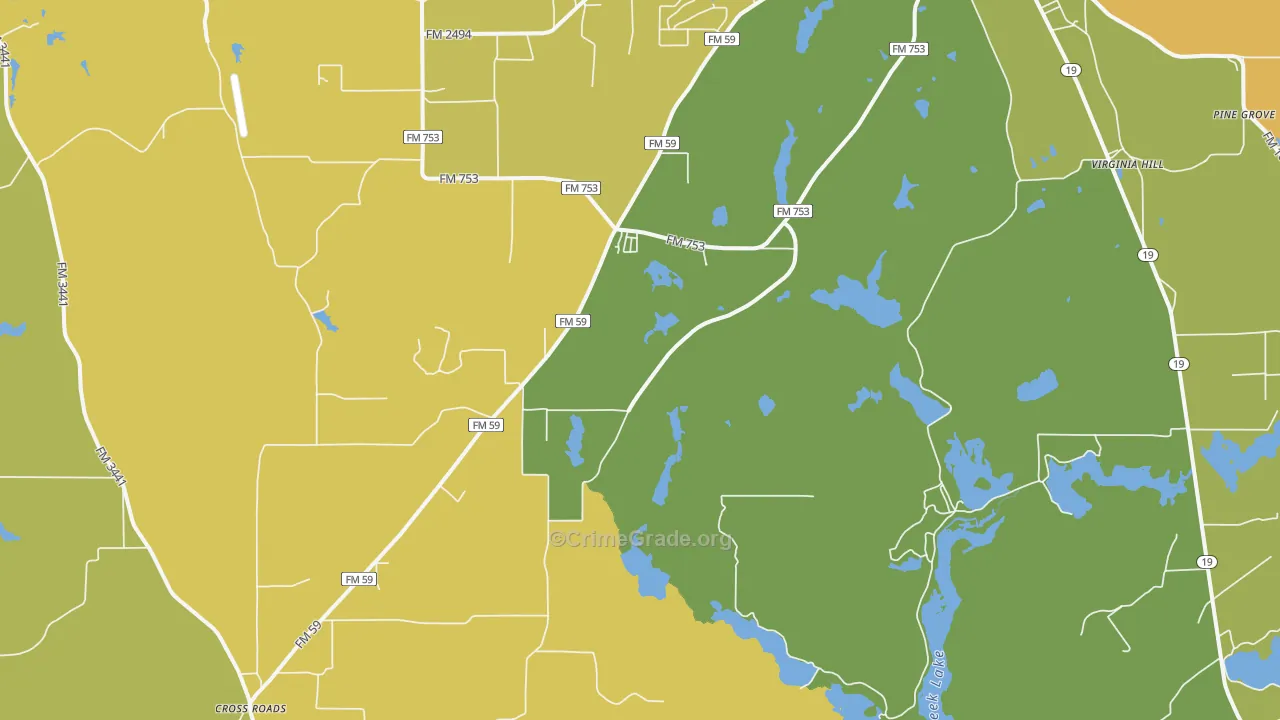 Baxter, TX Map of Murder Rates