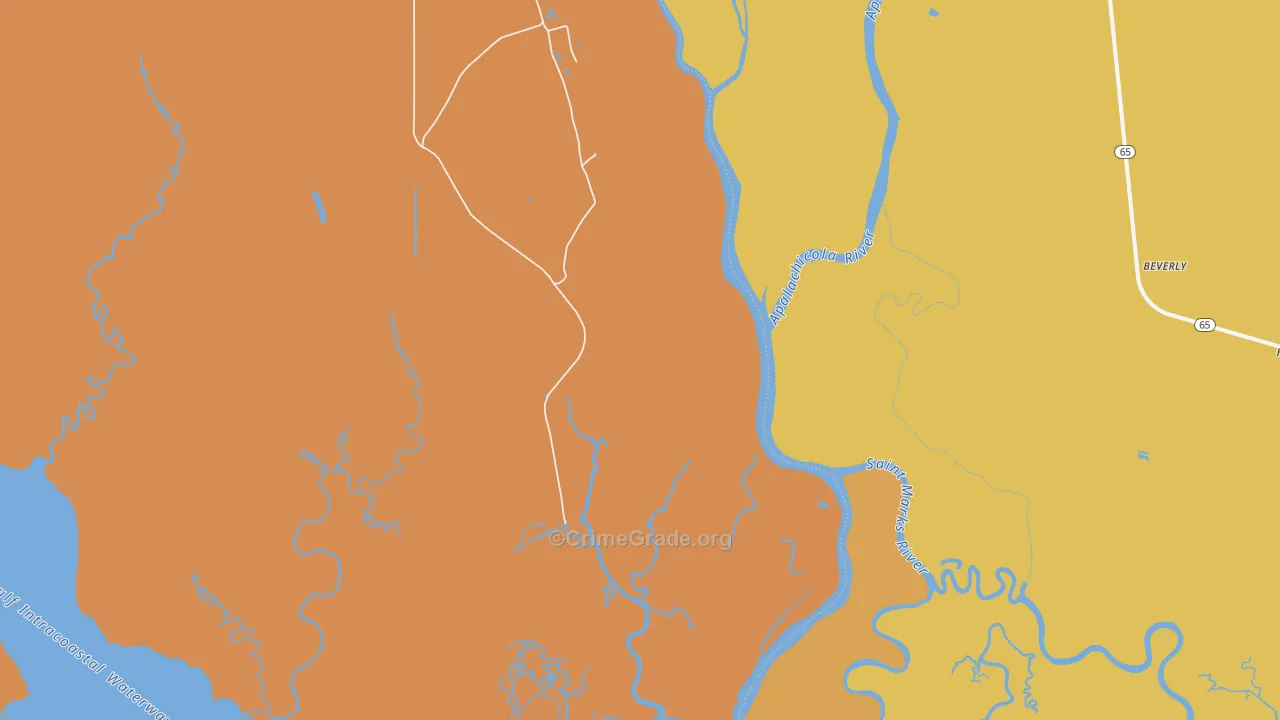 Bay City, FL Map of Murder Rates
