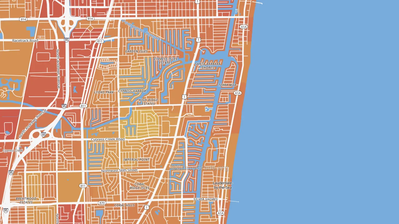 Bay Colony, Fort Lauderdale, FL Map of Murder Rates