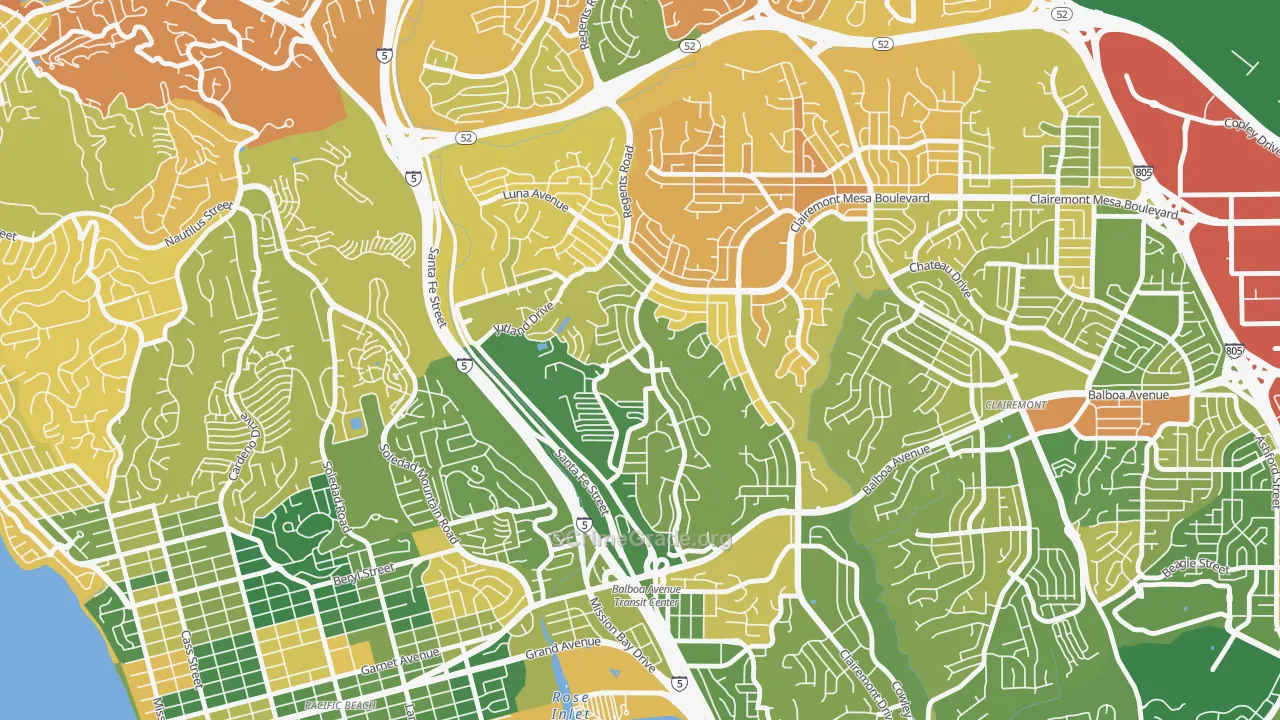Bay Ho, San Diego, CA Map of Murder Rates