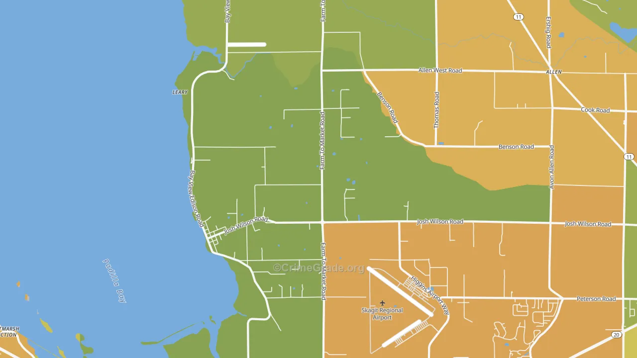 Bay View, WA Map of Murder Rates