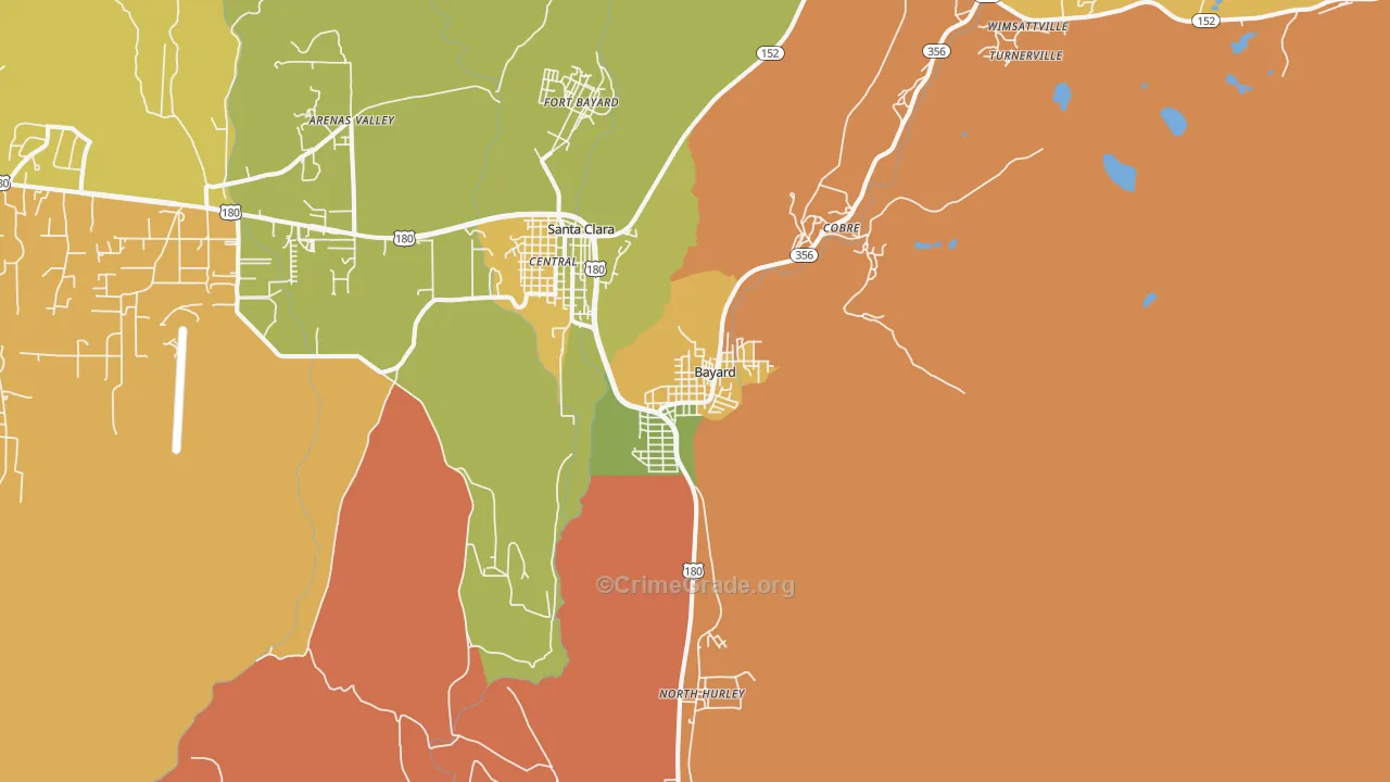 Bayard, NM Map of Murder Rates