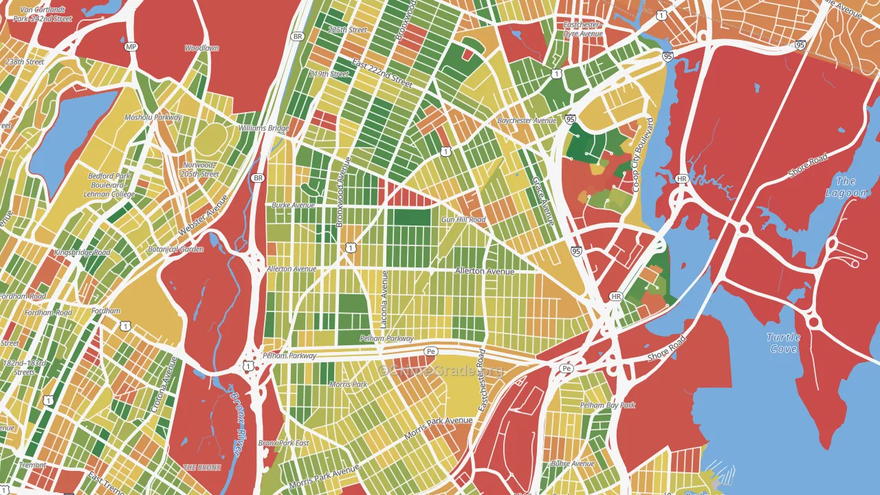 Baychester, Bronx, NY Map of Murder Rates