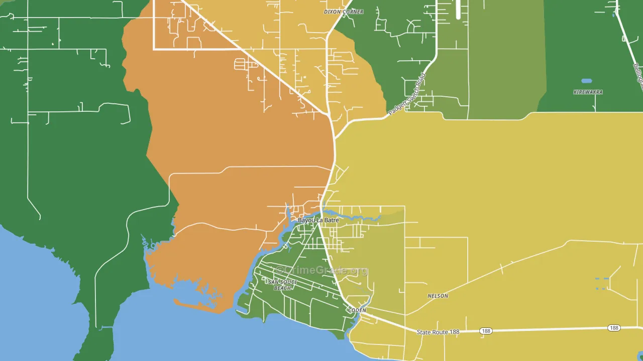 Bayou La Batre, AL Map of Murder Rates