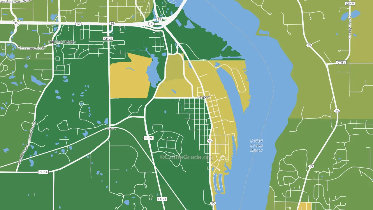 Bayport, MN Map of Murder Rates