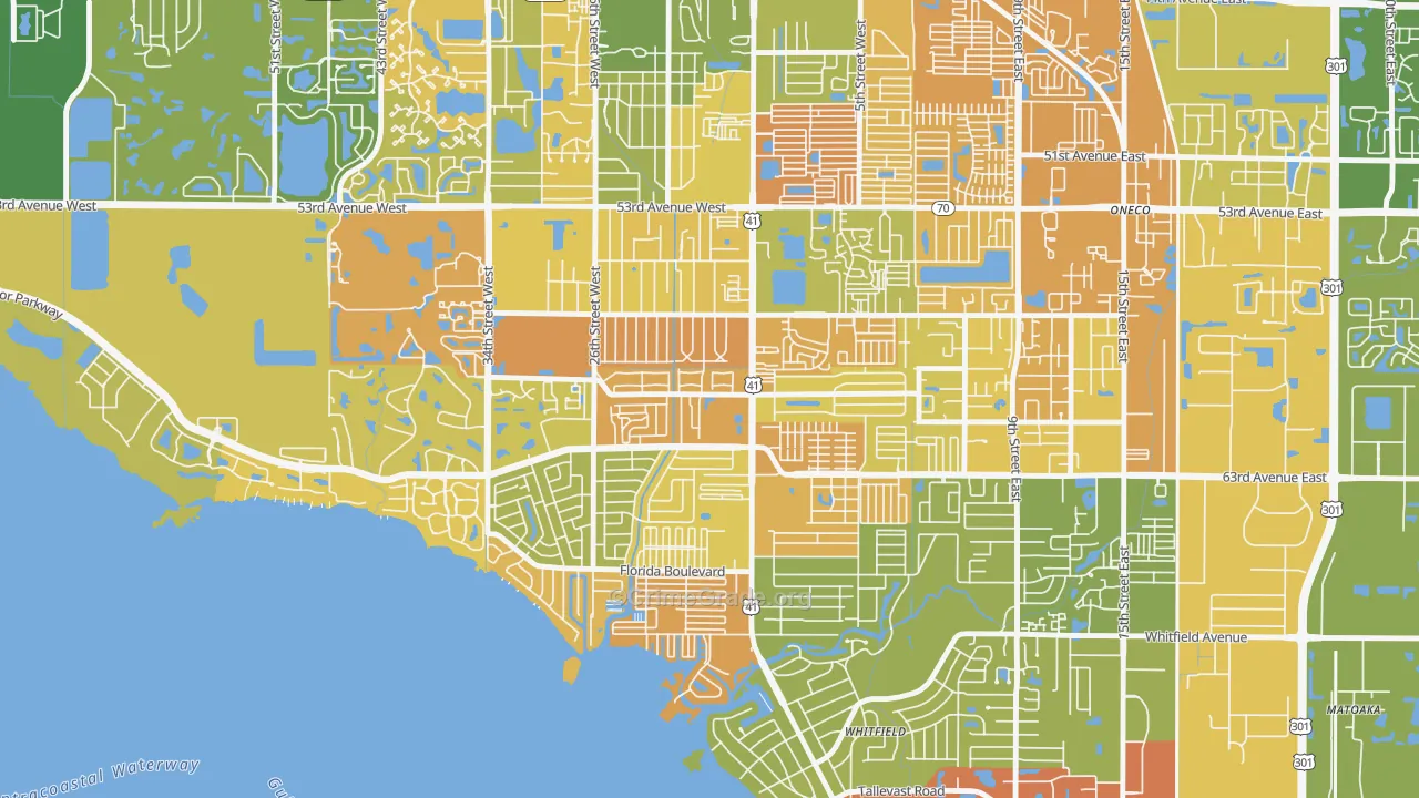 Bayshore Gardens, FL Map of Murder Rates