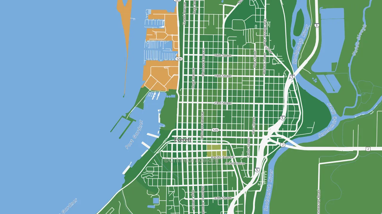 Bayside, Everett, WA Map of Murder Rates