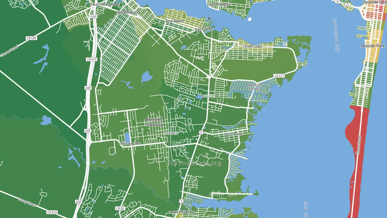 Bayville, NJ Map of Murder Rates