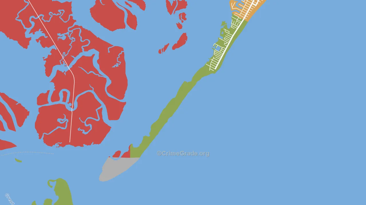 Beach Haven Heights, NJ Map of Murder Rates