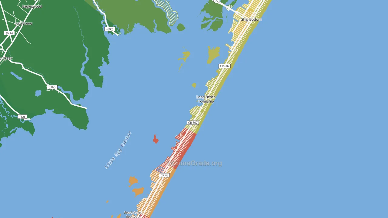 Beach Haven, NJ Map of Murder Rates