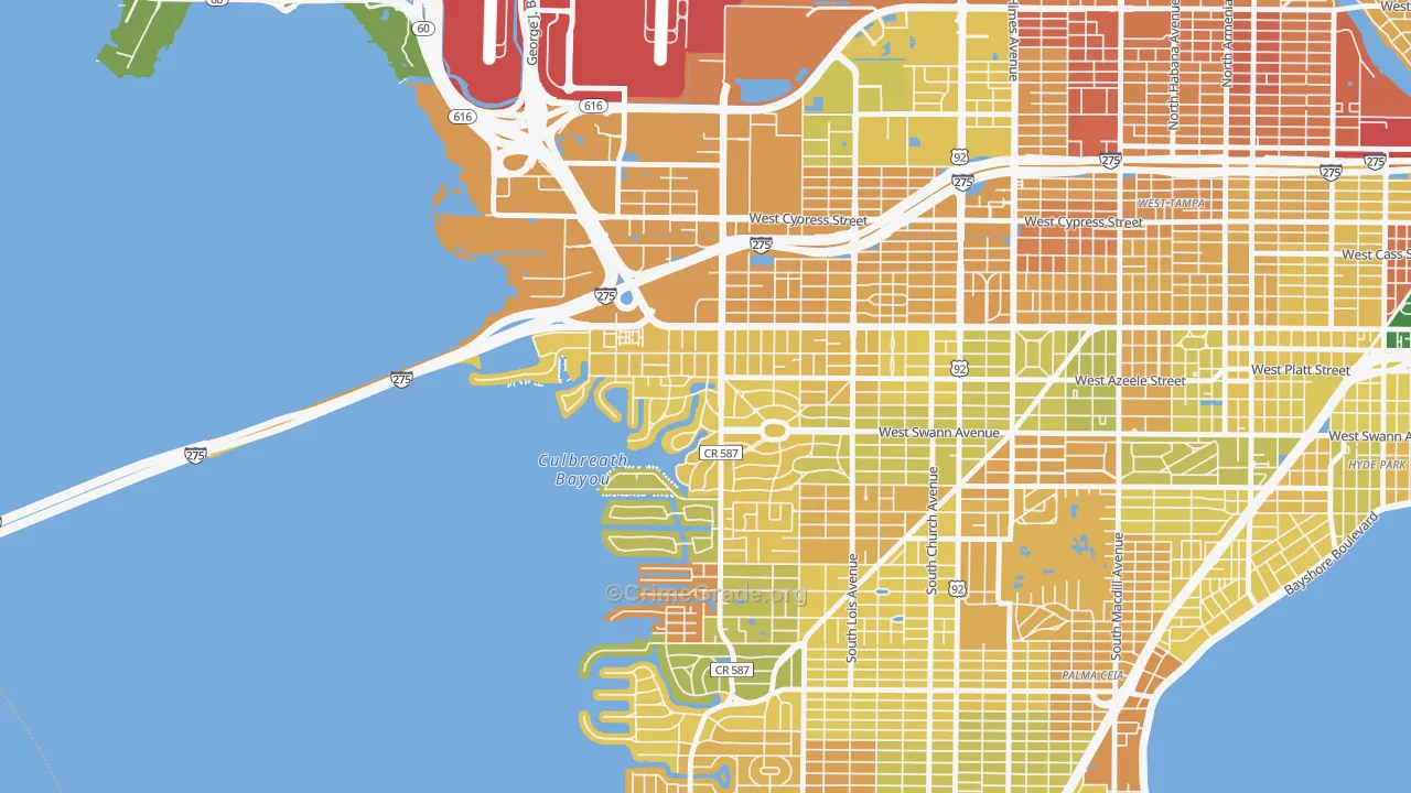 Beach Park, Tampa, FL Map of Murder Rates