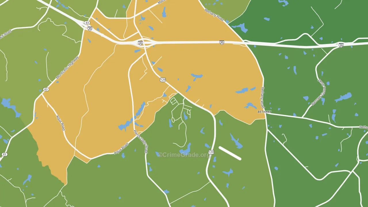 Beacon Heights, GA Map of Murder Rates