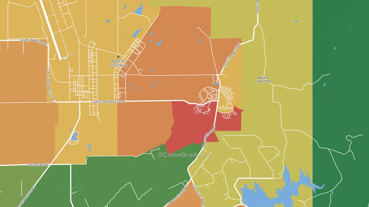 Beale Afb, CA Map of Murder Rates