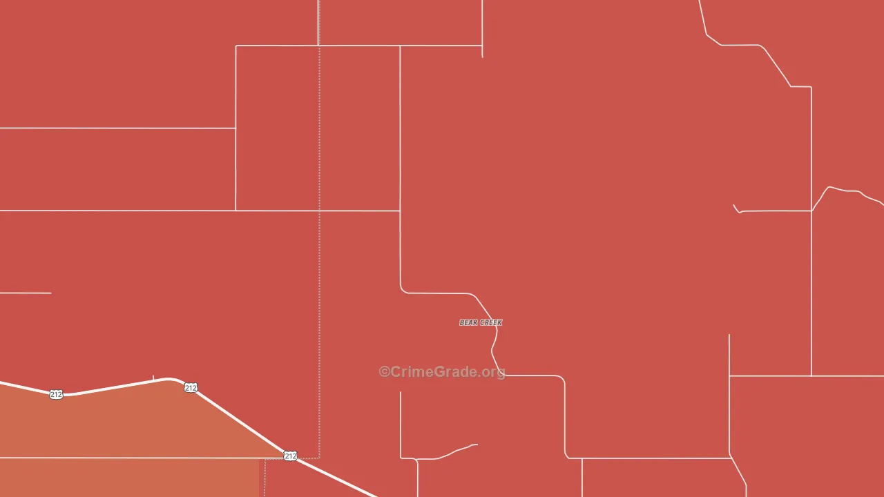Bear Creek, SD Map of Murder Rates