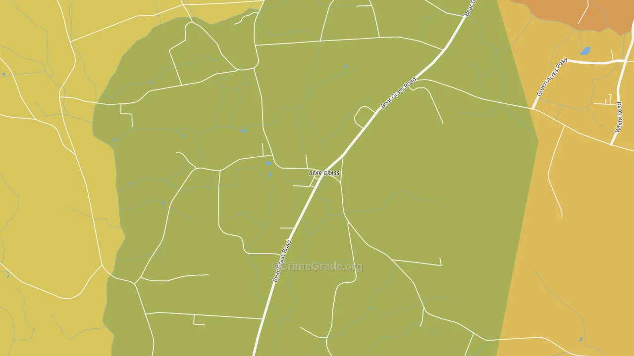 Bear Grass, NC Map of Murder Rates