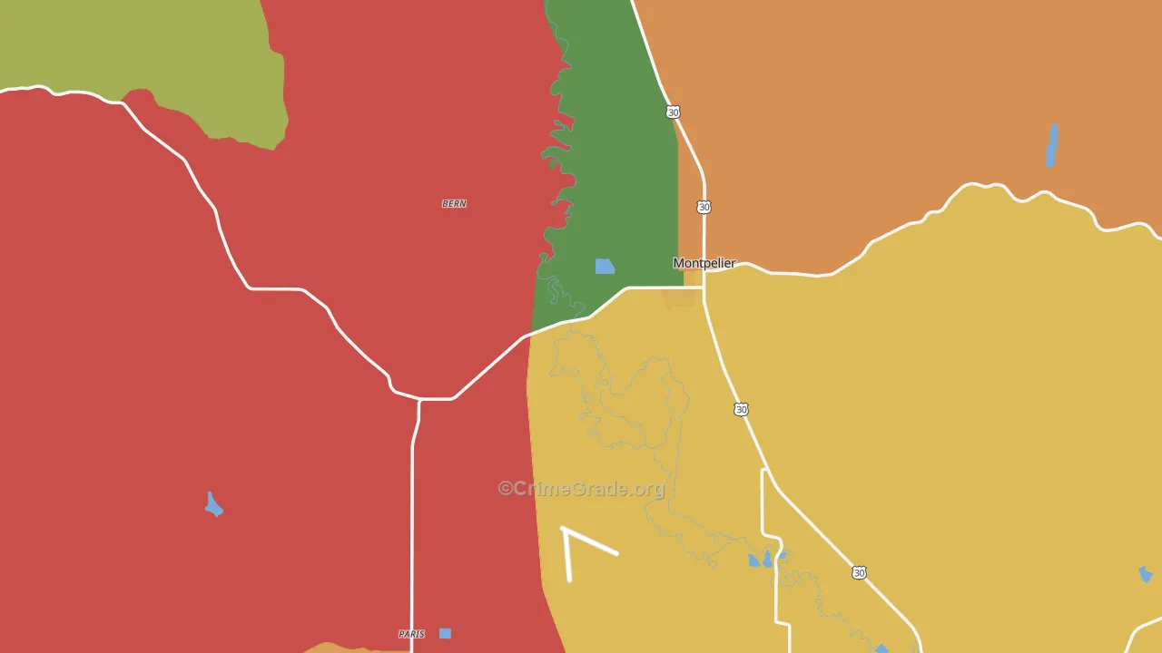 Bear Lake County, ID Map of Murder Rates