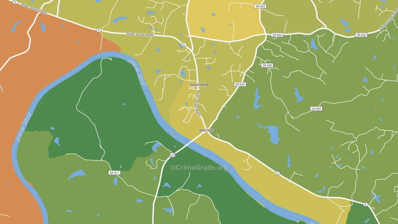 Beaumont, VA Map of Murder Rates