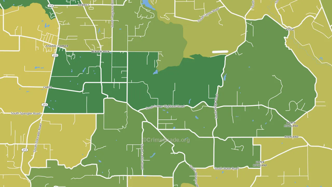 Beavercreek, OR Map of Murder Rates
